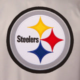 Pittsburgh Steelers Poly Twill Varsity Jacket - Gray/Black