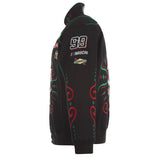 2024 Daniel Suarez JH Design NASCAR Chevy Black Uniform Full-Snap Jacket - J.H. Sports Jackets