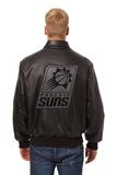 Phoenix Suns Full Leather Jacket - Black/Black