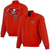 Tampa Bay Buccaneers Reversible Full-Zip Flight Jacket - J.H. Sports Jackets