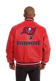 Tampa Bay Buccaneers JH Design Handmade Full Leather Jacket-Red