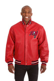 Tampa Bay Buccaneers JH Design Handmade Full Leather Jacket-Red