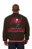 Tampa Bay Buccaneers JH Design Wool Handmade Full-Snap Jacket-Black