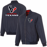 Houston Texans Reversible Full-Zip Flight Jacket - J.H. Sports Jackets