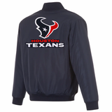 Houston Texans Reversible Full-Zip Flight Jacket - J.H. Sports Jackets