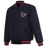 Houston Texans Reversible Wool Jacket - Navy