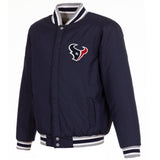 Houston Texans Two-Tone Reversible Fleece Jacket - Gray/Navy