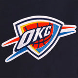 Oklahoma City Thunder Reversible Wool Jacket - Embroidered Logos JH Design Black