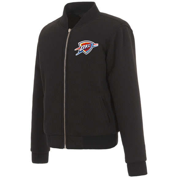 Oklahoma City Thunder JH Design Reversible Women Fleece Jacket - Black