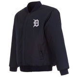 Detroit Tigers Reversible Wool Jacket - Navy