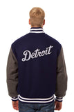 Detroit Tigers Embroidered Wool Jacket - Navy/Charcoal