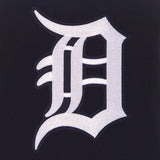 Detroit Tigers - JH Design Reversible Fleece Jacket with Faux Leather Sleeves - Navy/White