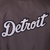 Detroit Tigers Poly Twill Varsity Jacket - Black