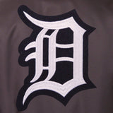 Detroit Tigers Poly Twill Varsity Jacket - Black