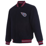 Tennessee Titans Reversible Wool Jacket - Navy