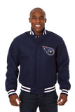 Tennessee Titans JH Design Wool Handmade Full-Snap Jacket-Navy