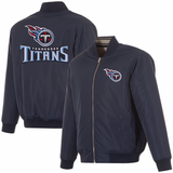 Tennessee Titans Reversible Full-Zip Flight Jacket - J.H. Sports Jackets