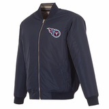 Tennessee Titans Reversible Full-Zip Flight Jacket - J.H. Sports Jackets