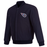 Tennessee Titans Reversible Wool Jacket - Navy