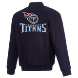 Tennessee Titans Reversible Wool Jacket - Navy