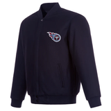 Tennessee Titans Reversible Wool Jacket - Navy