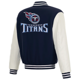 Tennessee Titans Reversible Varsity Jacket Navy/White