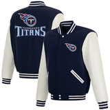 Tennessee Titans Reversible Varsity Jacket Navy/White