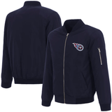 Tennessee Titans Lightweight Nylon Bomber Jacket –-Navy