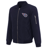 Tennessee Titans Lightweight Nylon Bomber Jacket –-Navy
