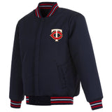 Minnesota Twins Reversible Wool Jacket - Navy