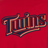 Minnesota Twins Poly Twill Varsity Jacket-Red