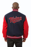 Minnesota Twins Embroidered Wool Jacket - Navy/Red