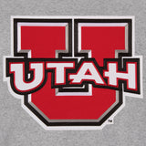 Utah Utes Two-Tone Reversible Fleece Jacket - Gray/Black - J.H. Sports Jackets