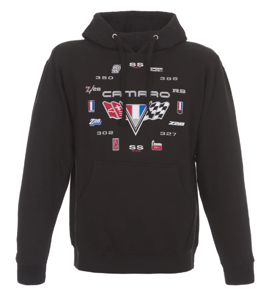 Camaro Pull-Over Hooded Sweatshirt - Black