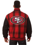 San Francisco 49ers JH Design Wool Jacket - Black