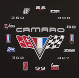 Camaro Pull-Over Hooded Sweatshirt - Black