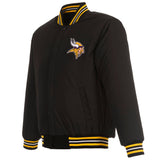 Minnesota Vikings Reversible Wool Jacket - Black