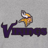 Minnesota Vikings Two-Tone Reversible Fleece Jacket - Gray/Black