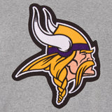 Minnesota Vikings Two-Tone Reversible Fleece Jacket - Gray/Black