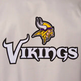 Minnesota Vikings Poly Twill Varsity Jacket - Gray/Black