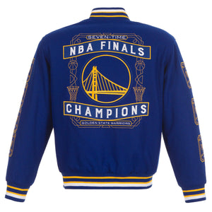 Golden State Warriors Commemorative Reversible Wool Championship Jacket - Black