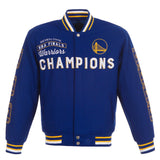 Golden State Warriors Commemorative Reversible Wool Championship Jacket - Black