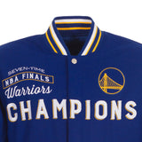 Golden State Warriors Commemorative Reversible Wool Championship Jacket - Black