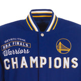 Golden State Warriors Commemorative Reversible Wool Championship Jacket - Black - J.H. Sports Jackets