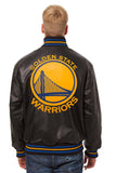 Golden State Warriors Full Leather Jacket - Black