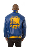 Golden State Warriors Full Leather Jacket - Royal