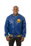 Golden State Warriors Full Leather Jacket - Royal