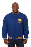 Golden State Warriors Embroidered Wool Jacket - Royal