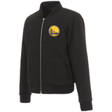 Golden State Warriors JH Design Reversible Women Fleece Jacket - Black