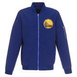 Golden State Warriors JH Design Lightweight Nylon Bomber Jacket – Royal